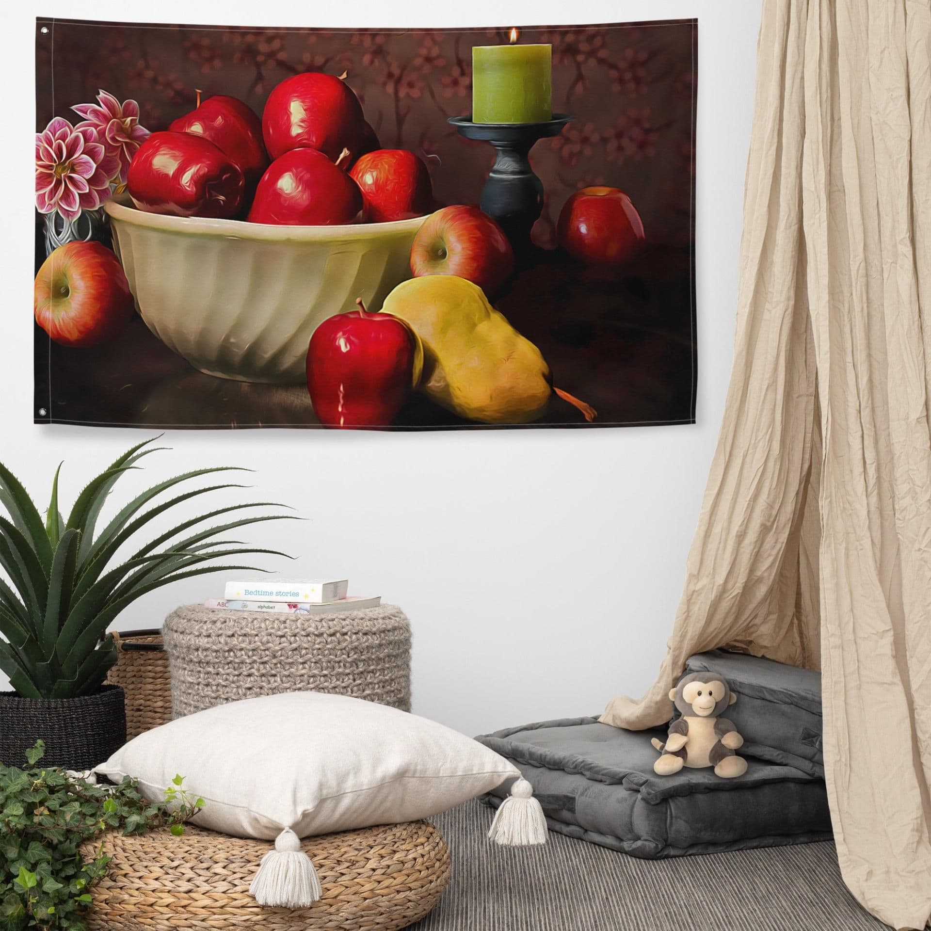 image-Fruits Painting 4 Flag Tapestry