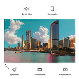 image-Brisbane Brisbane River Side Art Painting Flag Tapestry