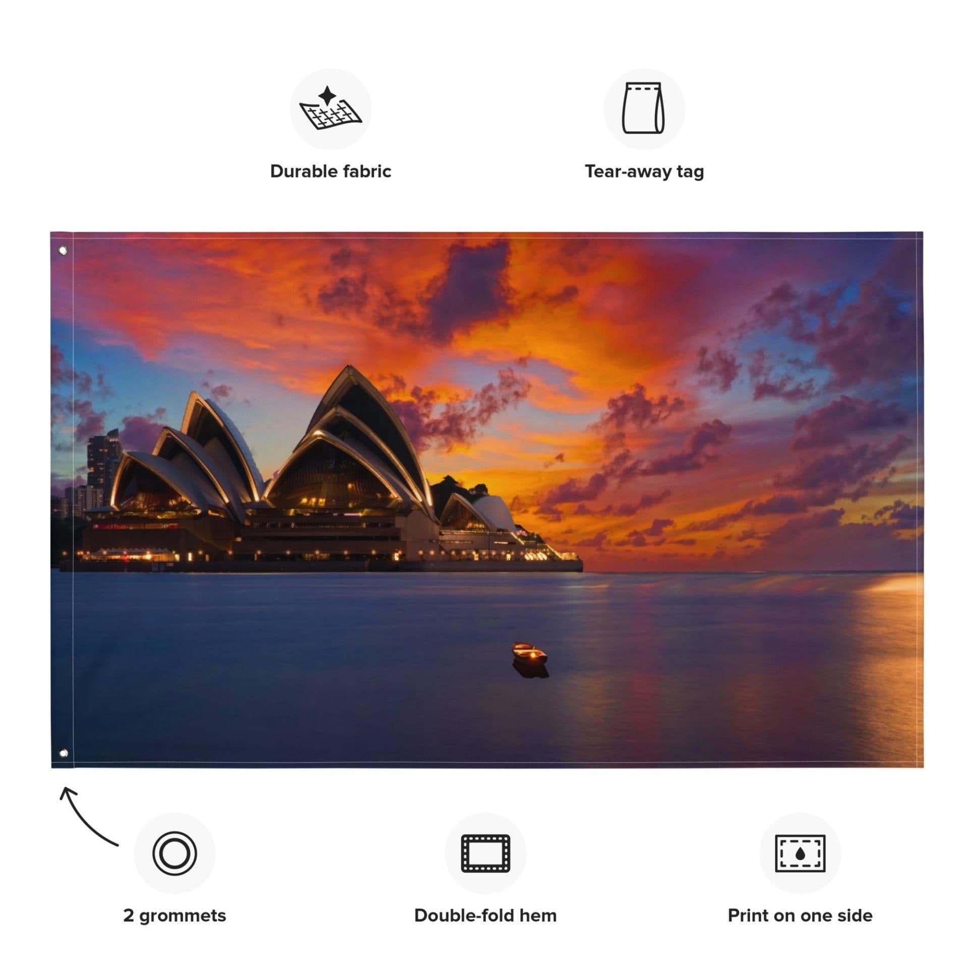 image-Sydney Opera House Painting Flag Tapestry