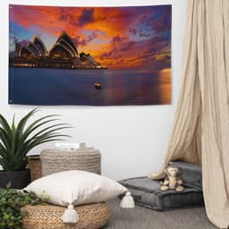image-Sydney Opera House Painting Flag Tapestry