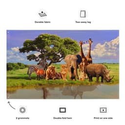 image-Animal Group Tree Painting Flag Tapestry
