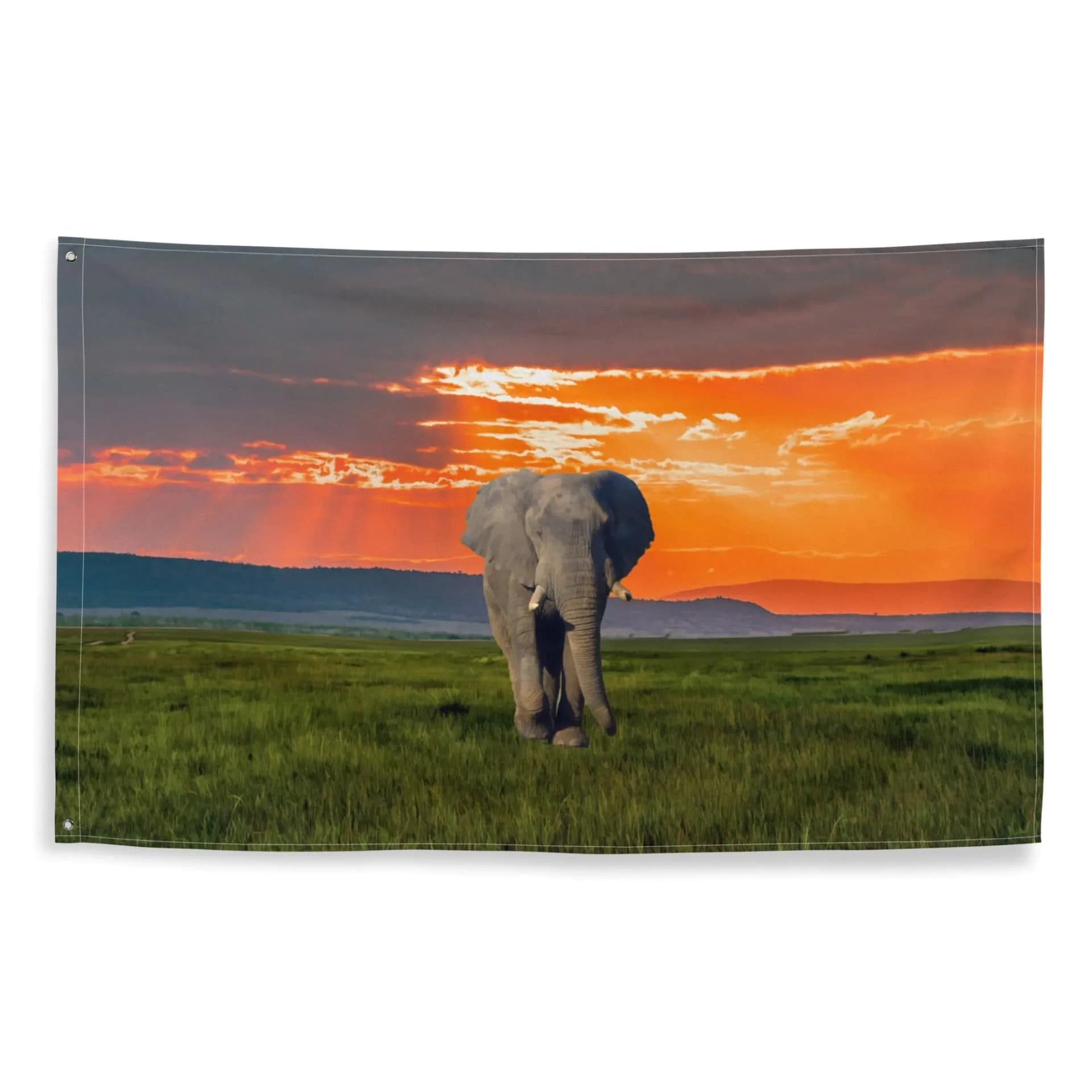 image-Elephant Art Painting Flag Tapestry