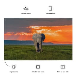 image-Elephant Art Painting Flag Tapestry