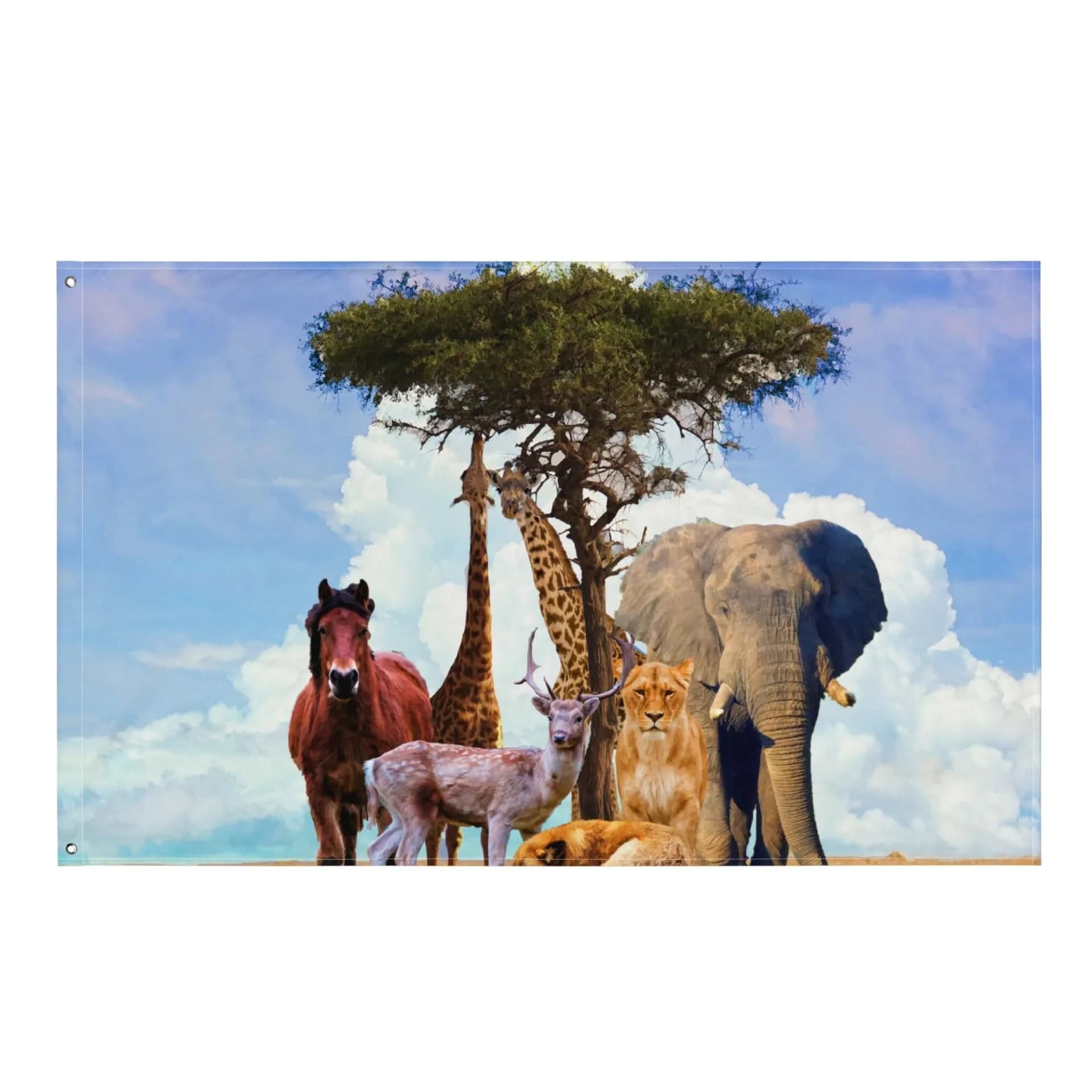 image-Animal Group Painting Flag Tapestry