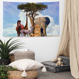 image-Animal Group Painting Flag Tapestry