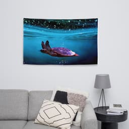 image-Sea Turtle Artwork Flag Tapestry