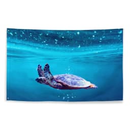 image-Sea Turtle Art Flag Tapestry