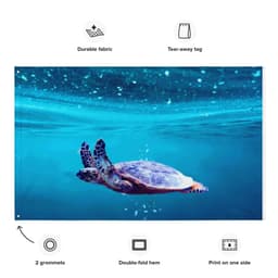 image-Sea Turtle Art Flag Tapestry