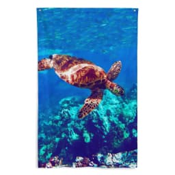 image-Sea Turtle Original Painting Flag Tapestry