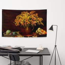 image-Still Life Fruits Painting 3 Flag Tapestry