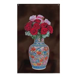 image-Pink & Red Rose Painting Flag Tapestry