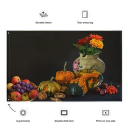 image-Fruits Painting 3 Flag Tapestry