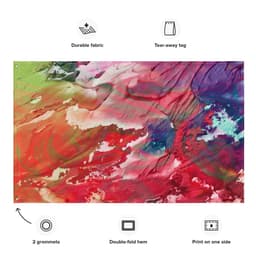image-Colorful Abstract Painting Flag Tapestry