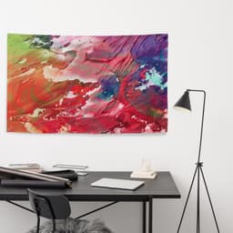 image-Colorful Abstract Painting Flag Tapestry