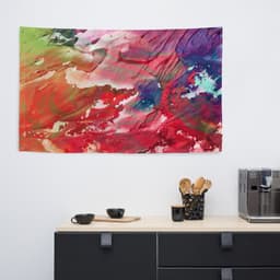 image-Colorful Abstract Painting Flag Tapestry