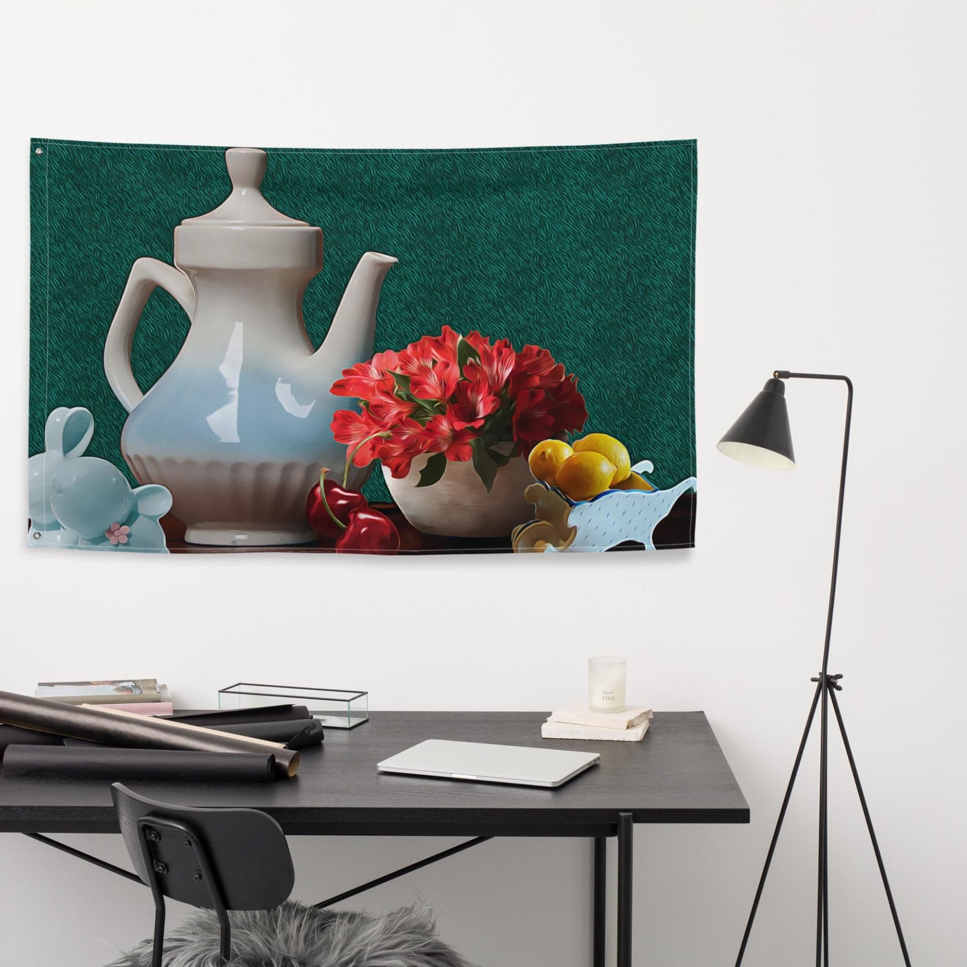 image-Still Life Painting 8 Flag Tapestry