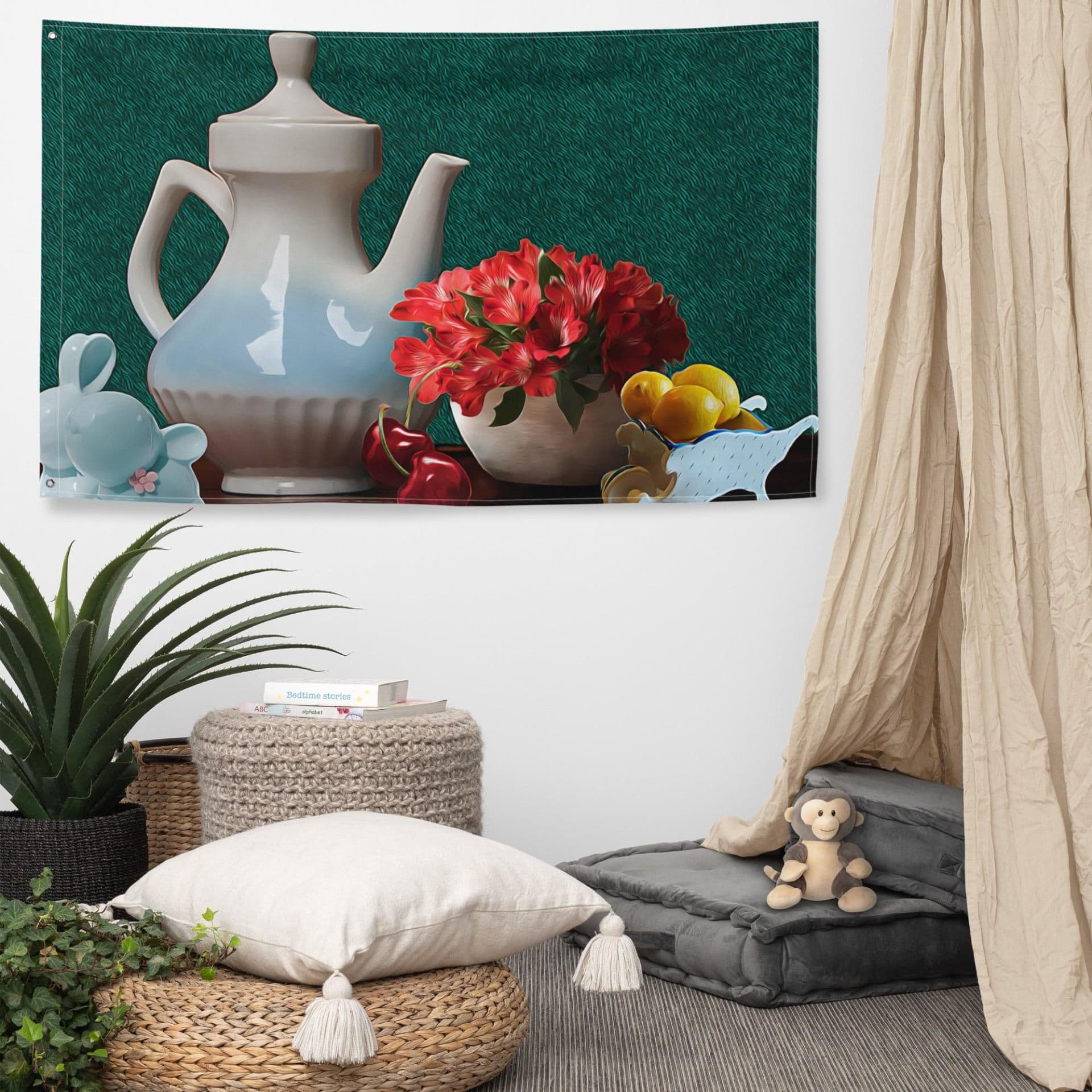 image-Still Life Painting 8 Flag Tapestry