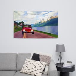 image-Great Ocean Road Painting Flag Tapestry