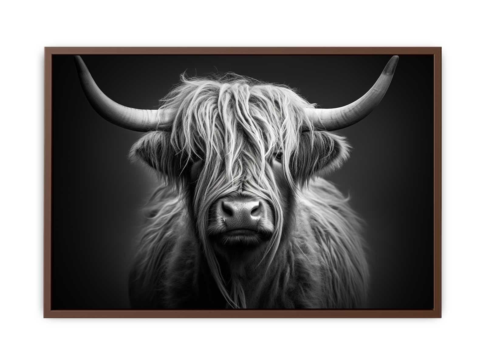 image-Black And White Highland Cow