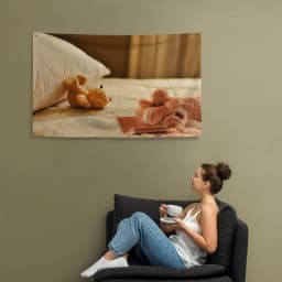 image-Teddy Bear Flag Tapestry wall hanging