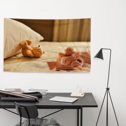 image-Teddy Bear Flag Tapestry wall hanging