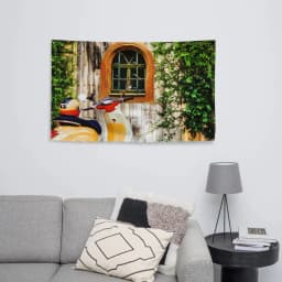 image-Vespa Scooter Flag Tapestry wall hanging