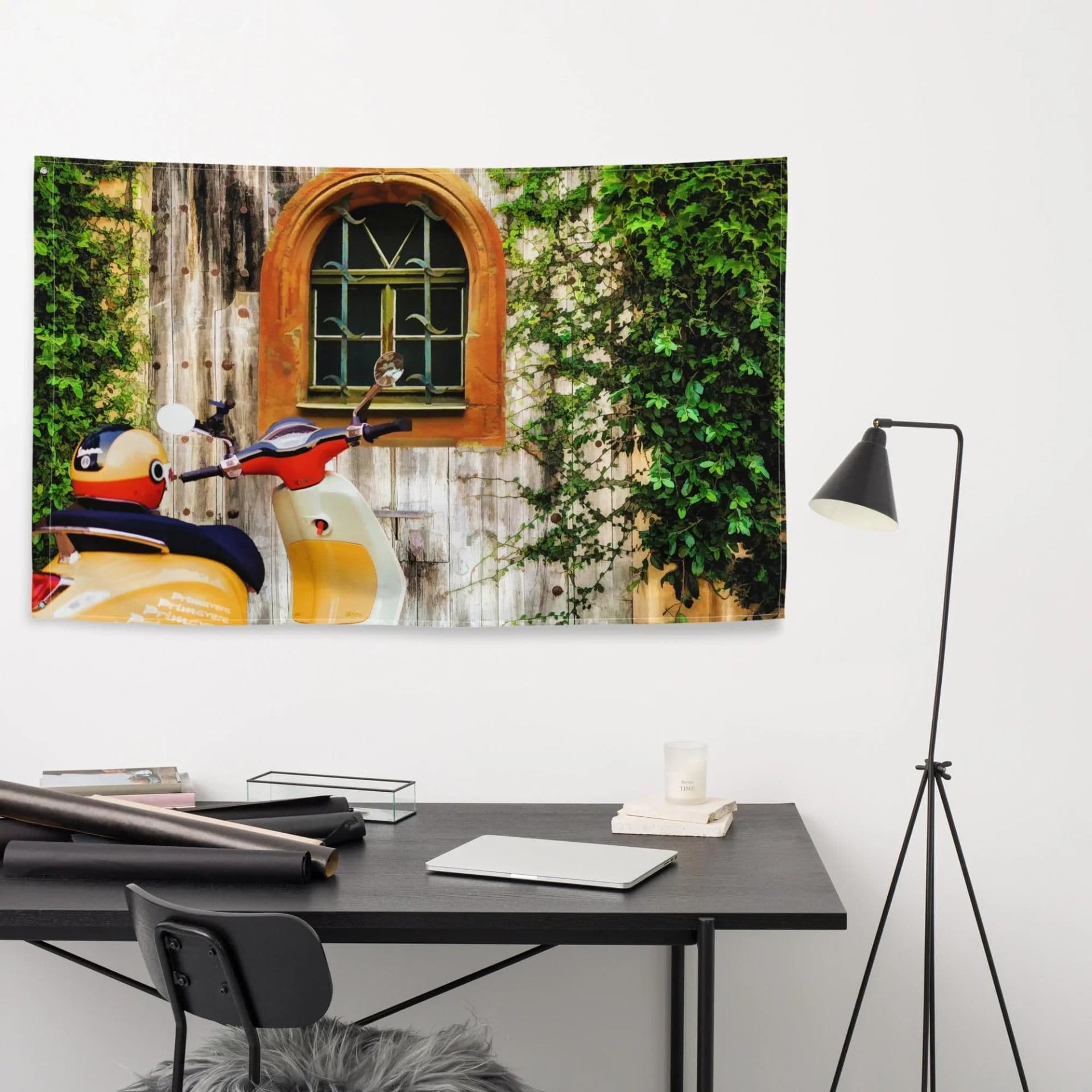 image-Vespa Scooter Flag Tapestry wall hanging