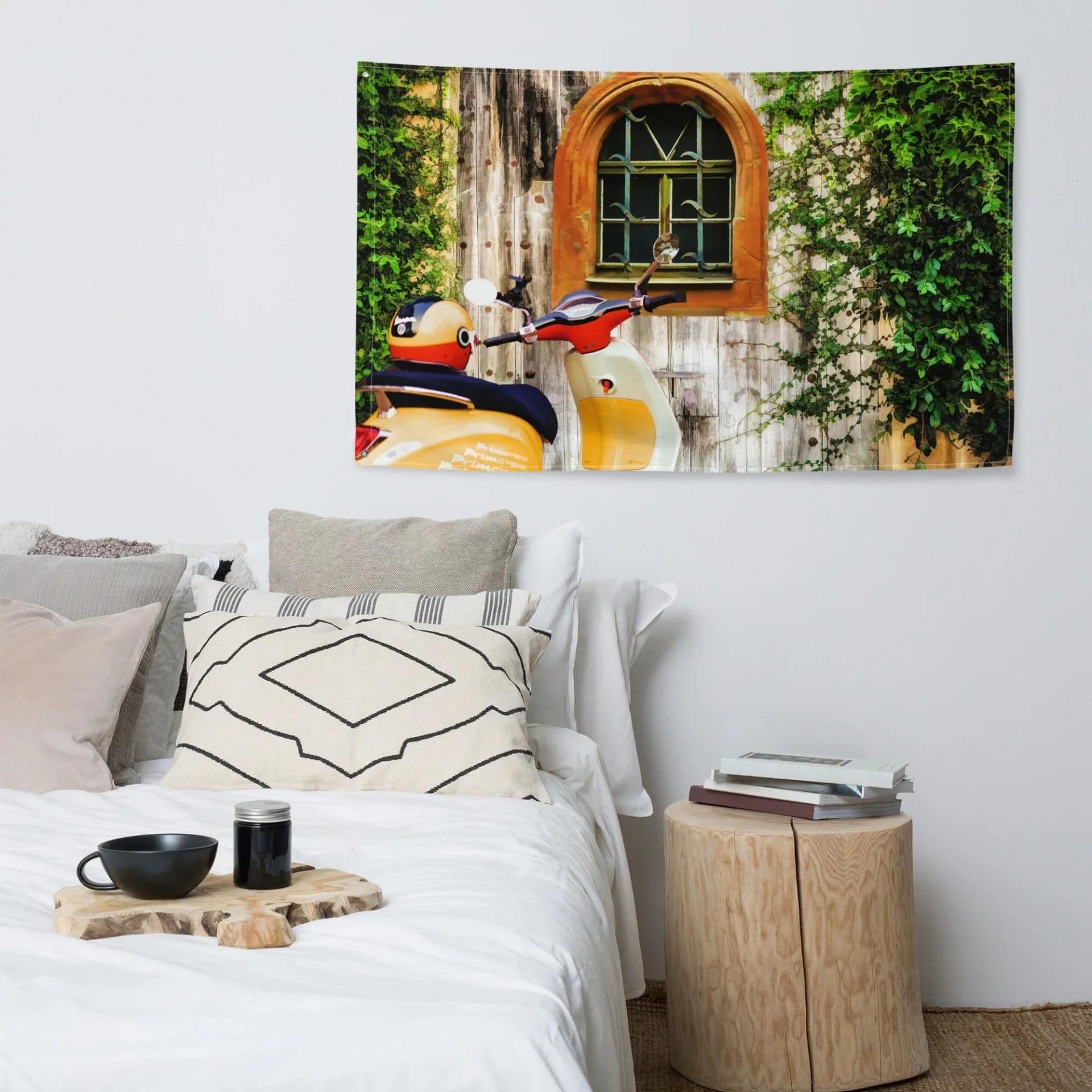 image-Vespa Scooter Flag Tapestry wall hanging