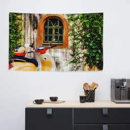 image-Vespa Scooter Flag Tapestry wall hanging