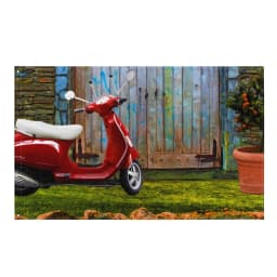 image-Vintage Vespa Flag Tapestry wall hanging