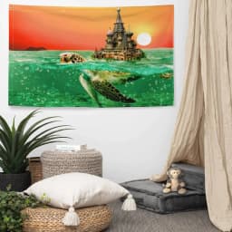 image-Tortoise Sea Flag Tapestry wall hanging