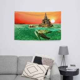 image-Tortoise Sea Flag Tapestry wall hanging