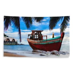 image-Vintage Boat Beach Flag Tapestry wall hanging
