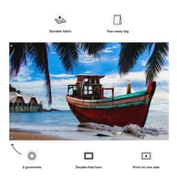 image-Vintage Boat Beach Flag Tapestry wall hanging