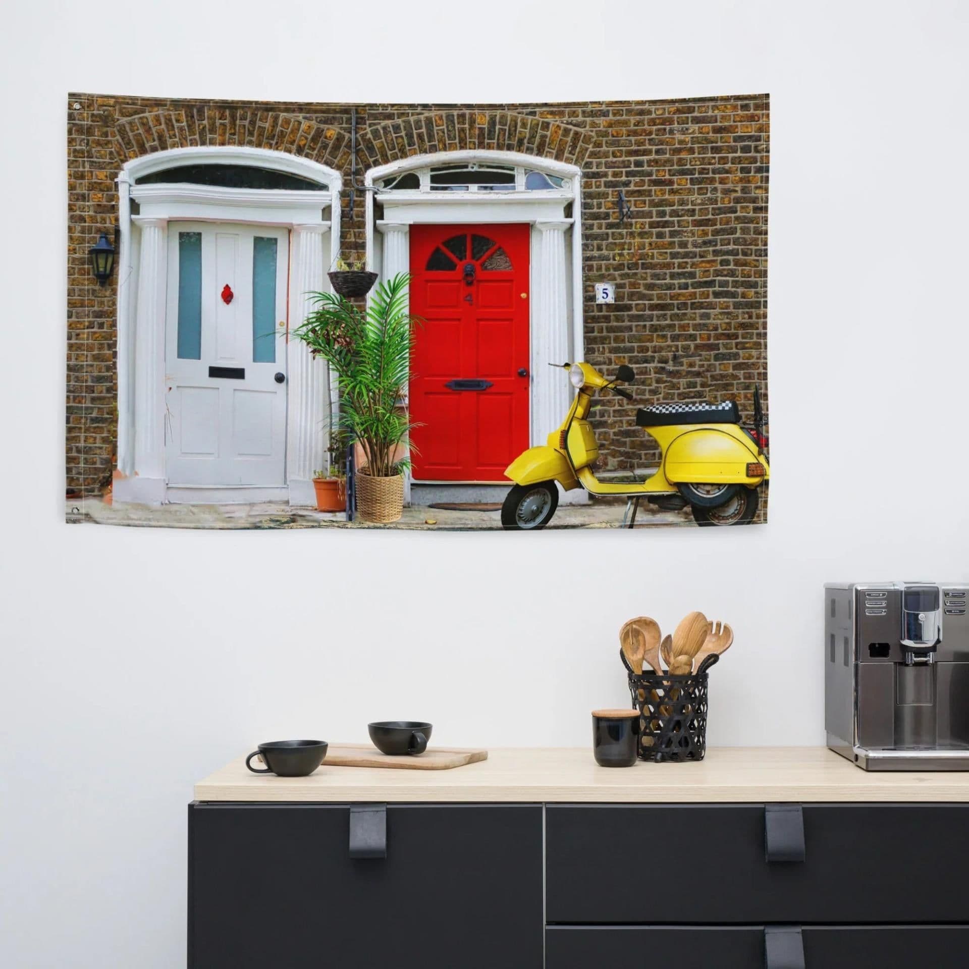 image-Vespa Flag Tapestry wall hanging
