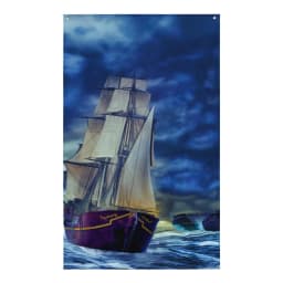 image-Ship in Storm Flag Tapestry wall hanging