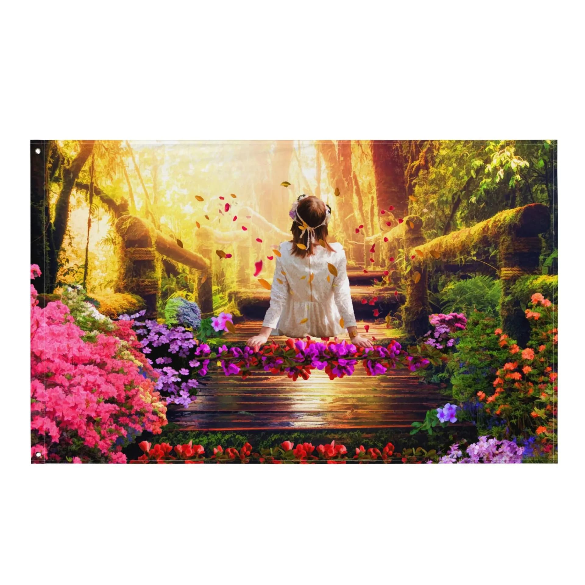 image-Think in Heaven Flag Tapestry wall hanging