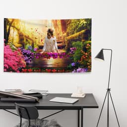 image-Think in Heaven Flag Tapestry wall hanging