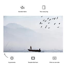 image-Bird Sea Boat Lake Flag Tapestry wall hanging