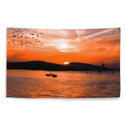 image-Love Birds Duck Flag Tapestry wall hanging
