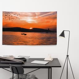 image-Love Birds Duck Flag Tapestry wall hanging