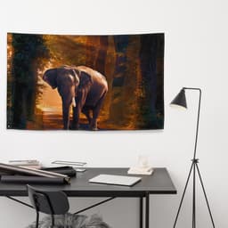 image-Elephant Flag Tapestry wall hanging