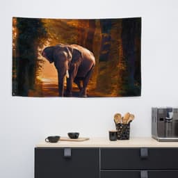 image-Elephant Flag Tapestry wall hanging