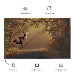 image-Deer Flag Tapestry wall hanging