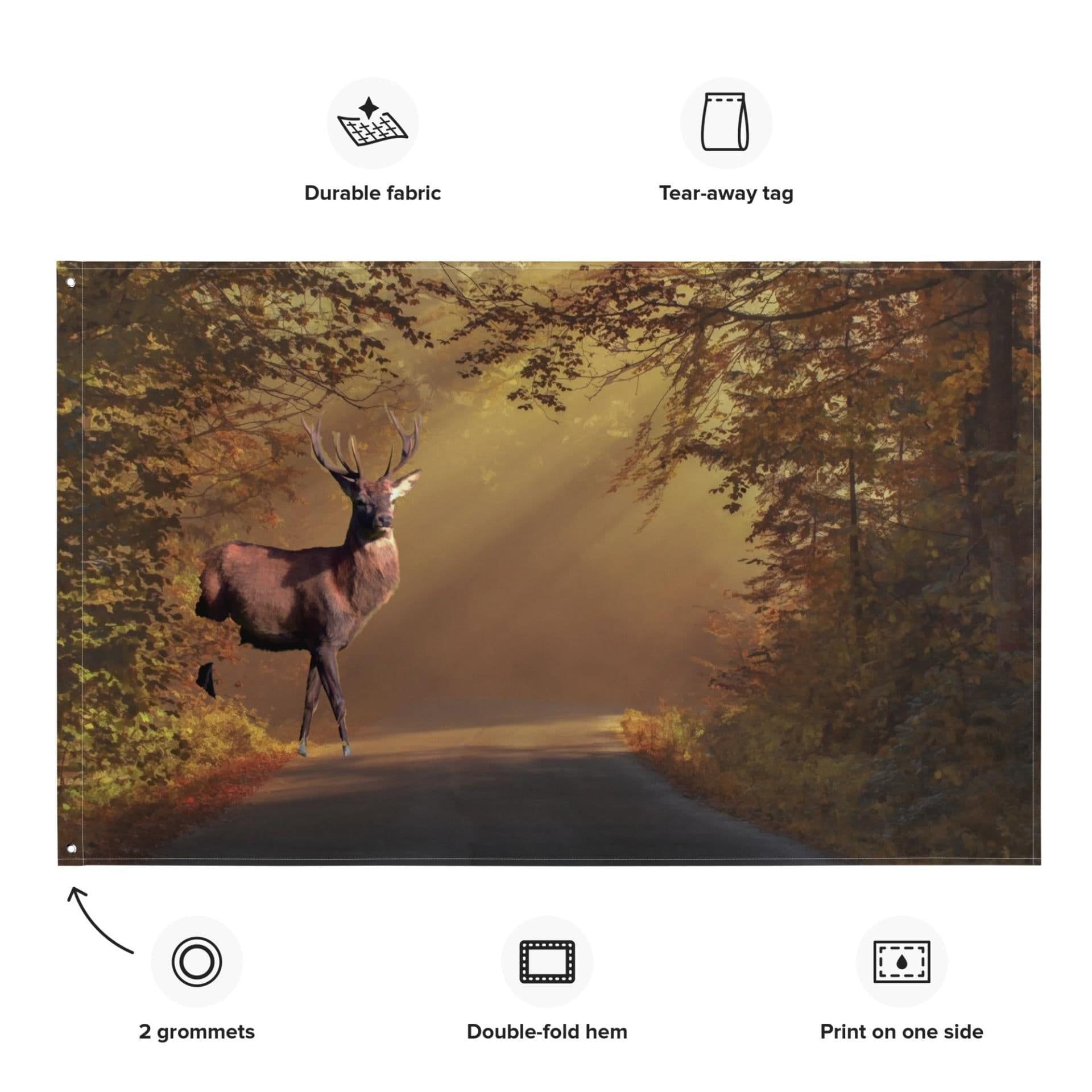 image-Deer Flag Tapestry wall hanging