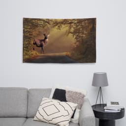 image-Deer Flag Tapestry wall hanging