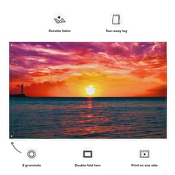 image-Glimmering Sunrise Flag Tapestry wall hanging