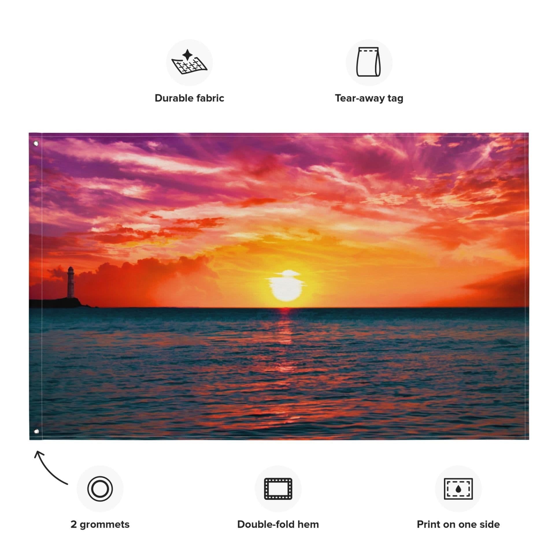 image-Glimmering Sunrise Flag Tapestry wall hanging