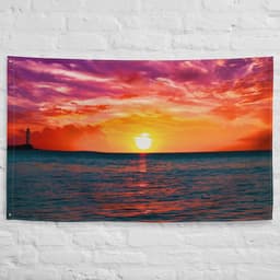 image-Glimmering Sunrise Flag Tapestry wall hanging