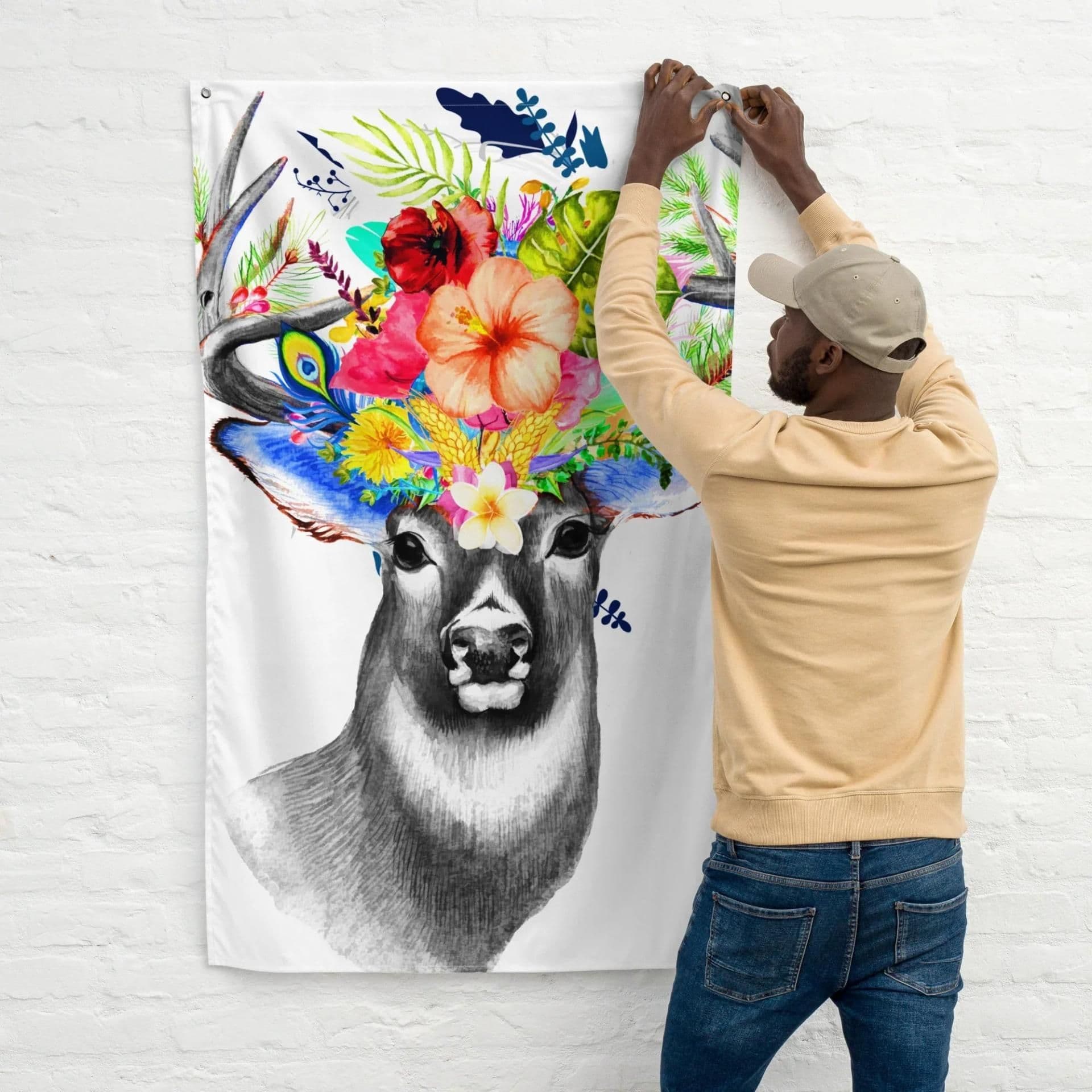 image-Animal Stag Flag